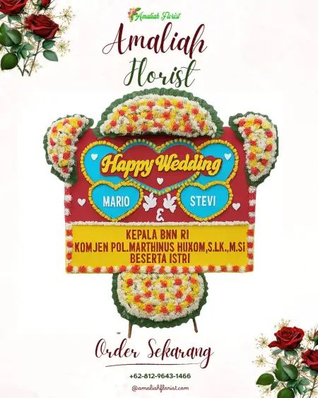 Papan Bunga Pernikahan Selodakon